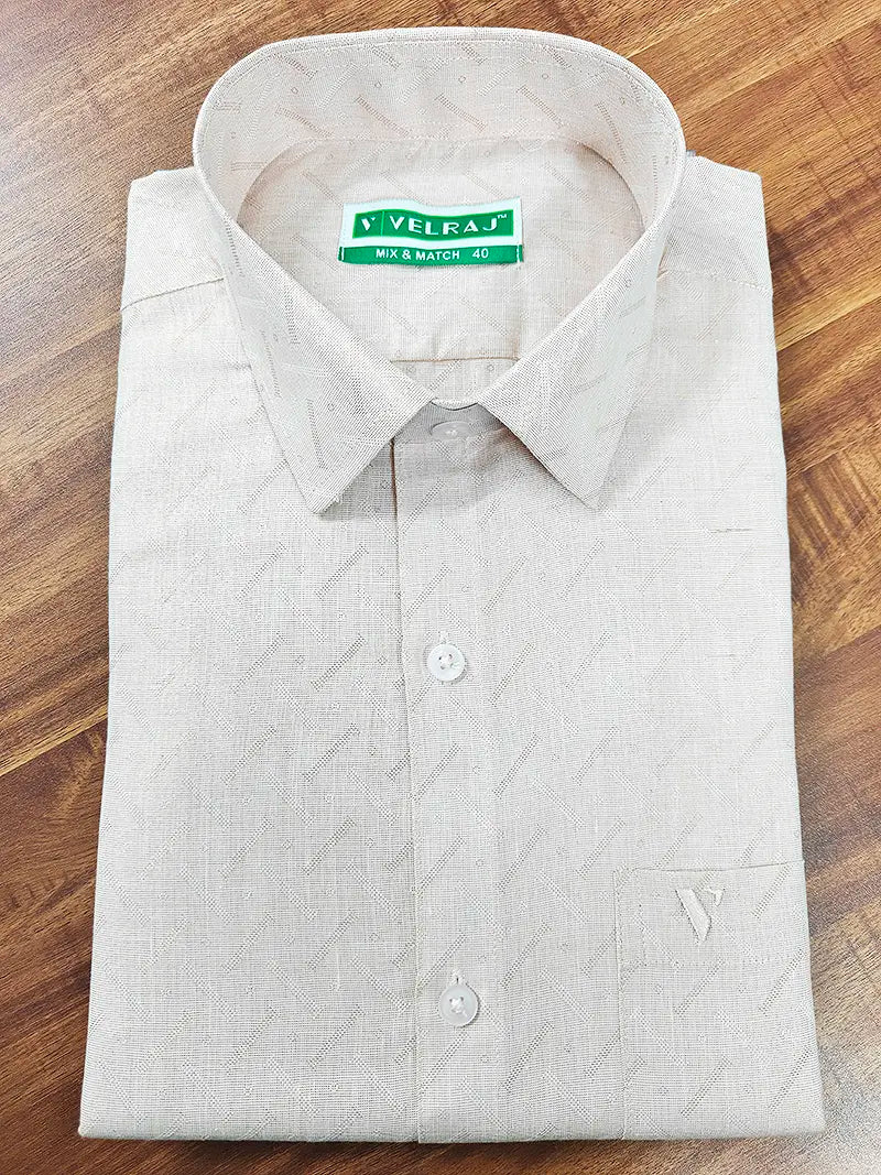 Premium Copper Tissue Jacquard Grid pattern Shirt with Matching Dhoti Set