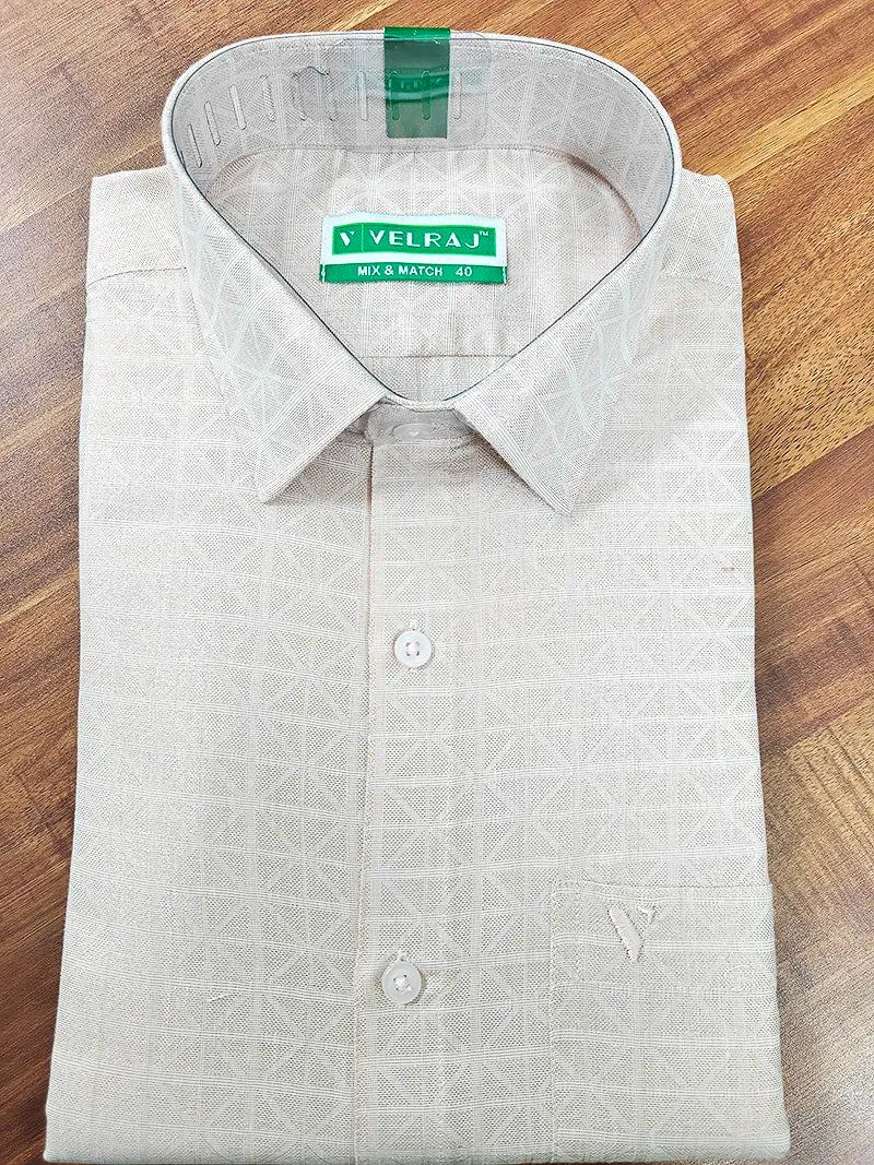 Premium Copper Tissue Jacquard Matrix pattern Shirt with Matching Dhoti Set