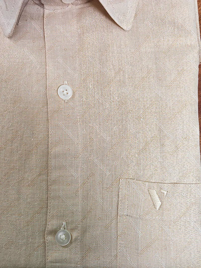 Royal Gold Tissue Matching Set (Shirt & Dhoti) Premium Ethnic Collection : Embossed Wave Pattern